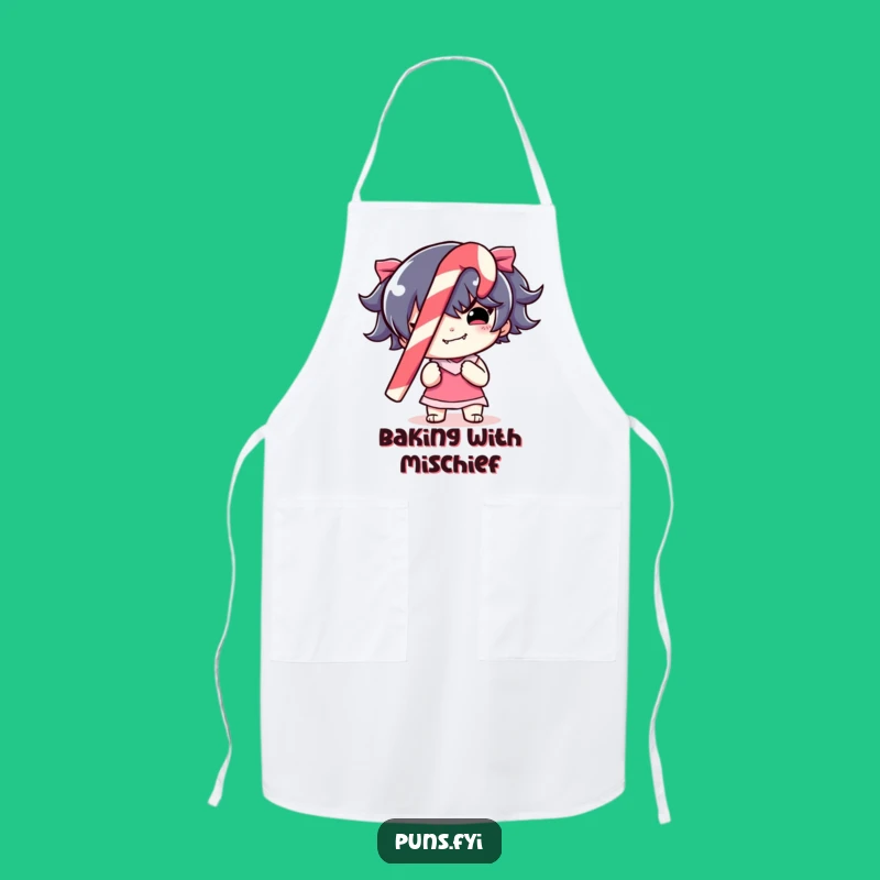 Funny Candy Cane Mischief Apron: Bake Up Holiday Fun, A Festive Funny Gift!