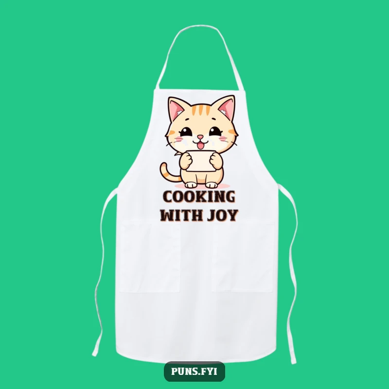 Funny Cat Speech Bubble Apron: Kitchen Chat, Perfect Chef Gift