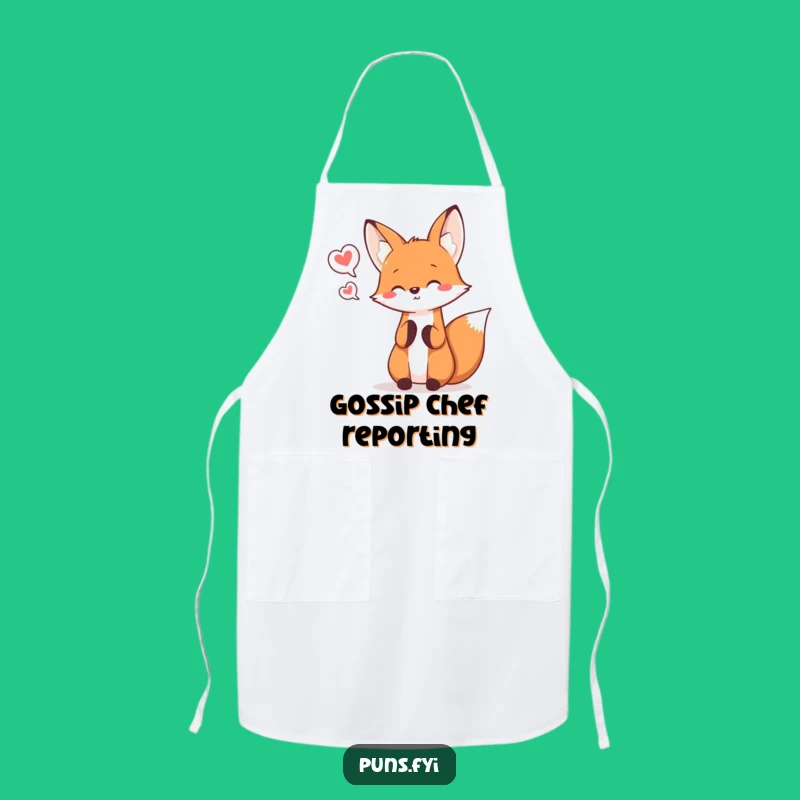 Funny Kawaii Fox Juggling Apron - Cheerful Chef Gift for Kitchen