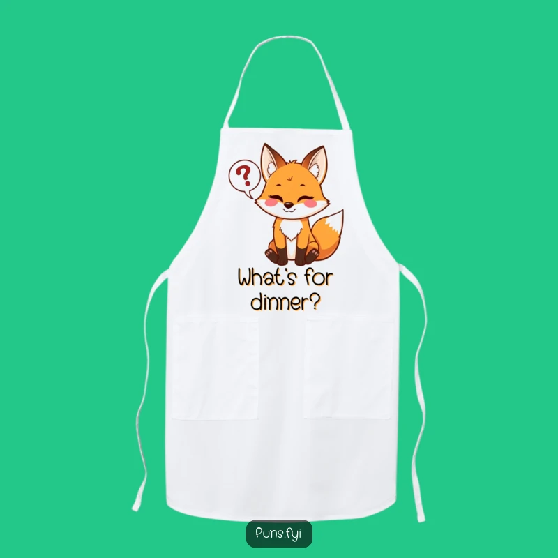 Funny Mischievous Fox Apron: Cook with Curiosity, Perfect Quirky Gift
