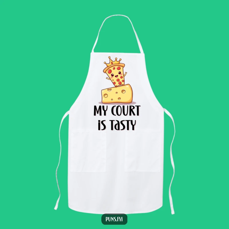Funny Pizza King Apron: Royal Cheese Design, Hilarious Gift for Kitchen Royalty