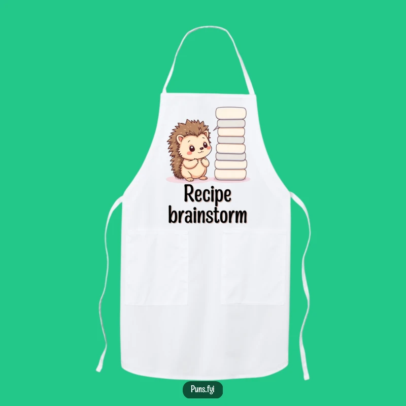 Funny Thoughtful Hedgehog Apron: Cook Up Ideas with This Kawaii Kitchen Wear