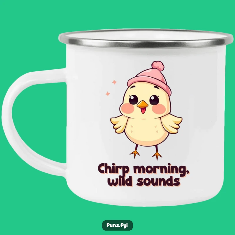 Funny Bird Hat Camping Mug: Enjoy Your Drink with Cheerful, Chirpy Adventures