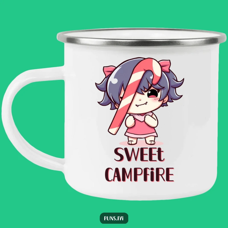 Funny Candy Cane Mischief Camping Mug: Holiday Sips with a Grin, A Great Funny Gift!