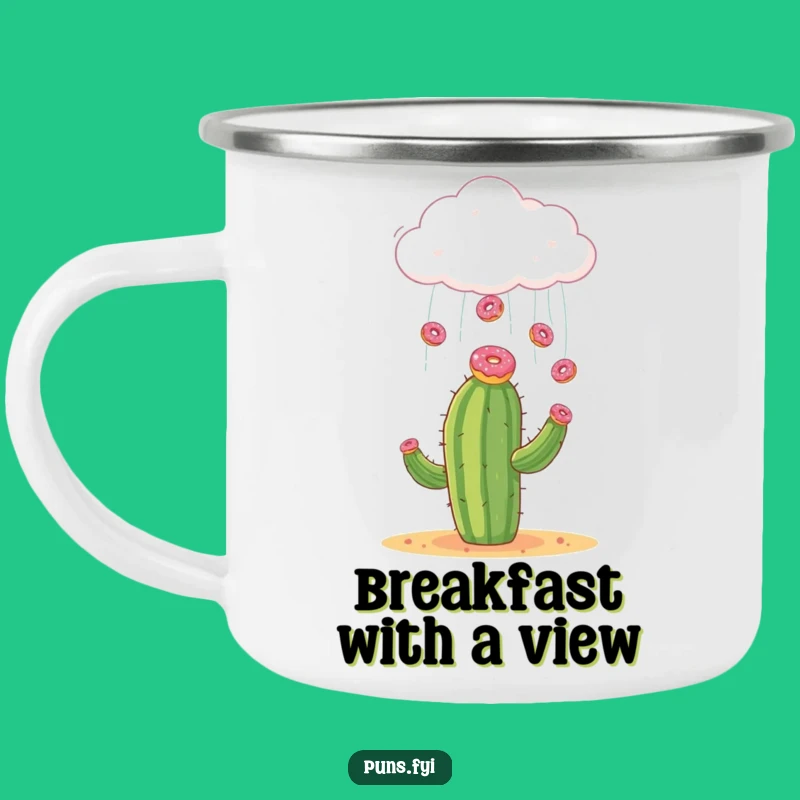 Funny Donut Cloud Cactus Camping Mug: Sweet Adventures and Hilarious Mornings!