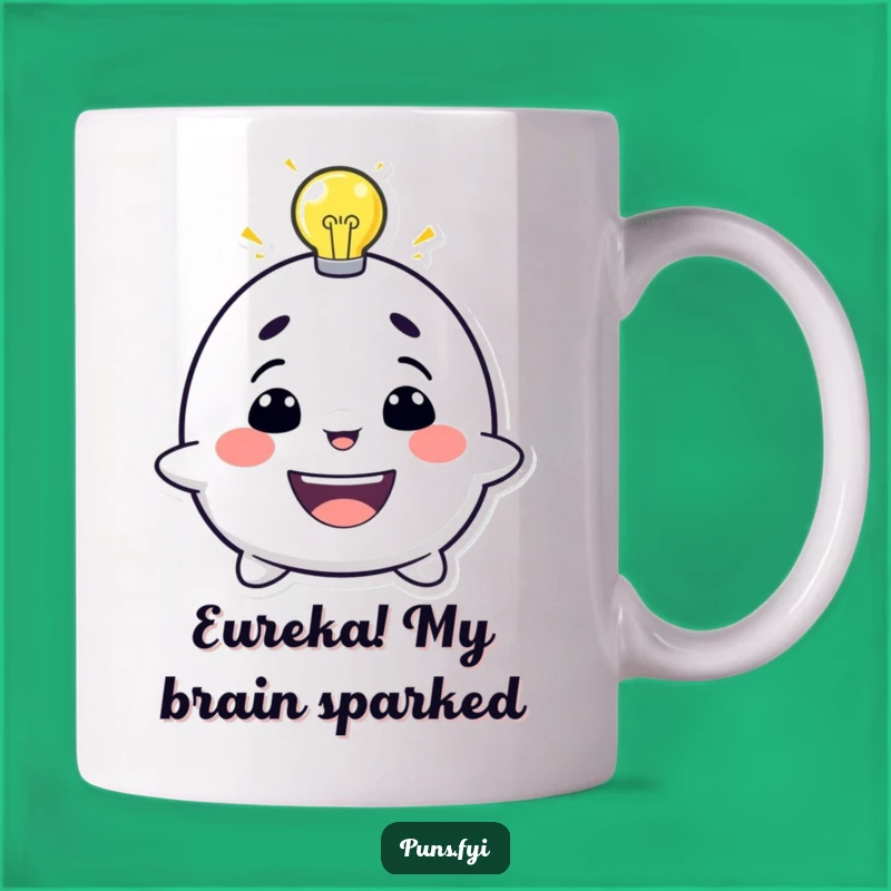 Funny Lightbulb Idea Mug: Genius Character Grinning Wide, Perfect Gift for Smarty Pants