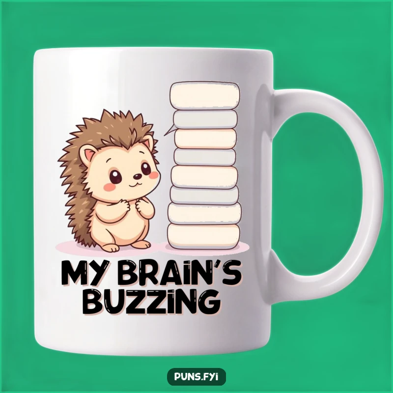 Funny Thoughtful Hedgehog Mug: A Wise Kawaii Gift for Deep Thinkers