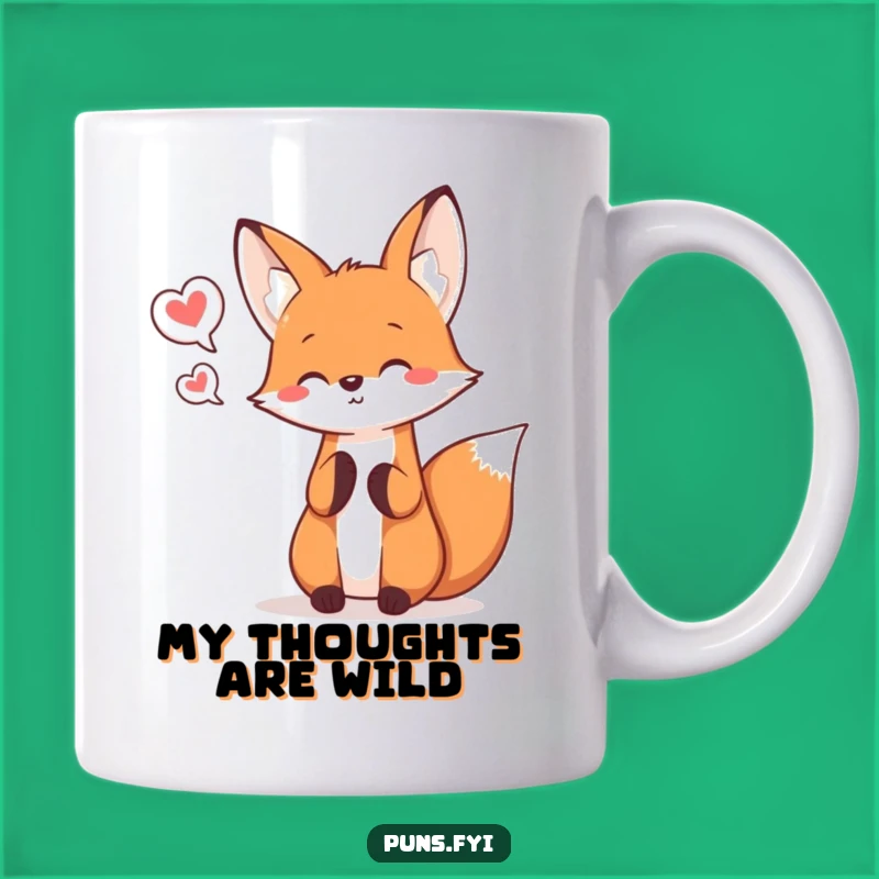 Funny Kawaii Fox Juggling Mug - Chatty Fox Gift for Talkers