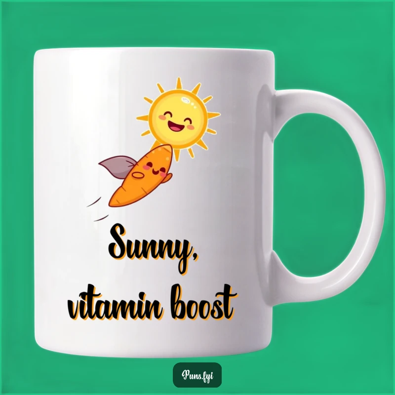 Funny Carrot Hero Mug: Sunny Flight Design, Hilarious Gift for Veggie Lovers