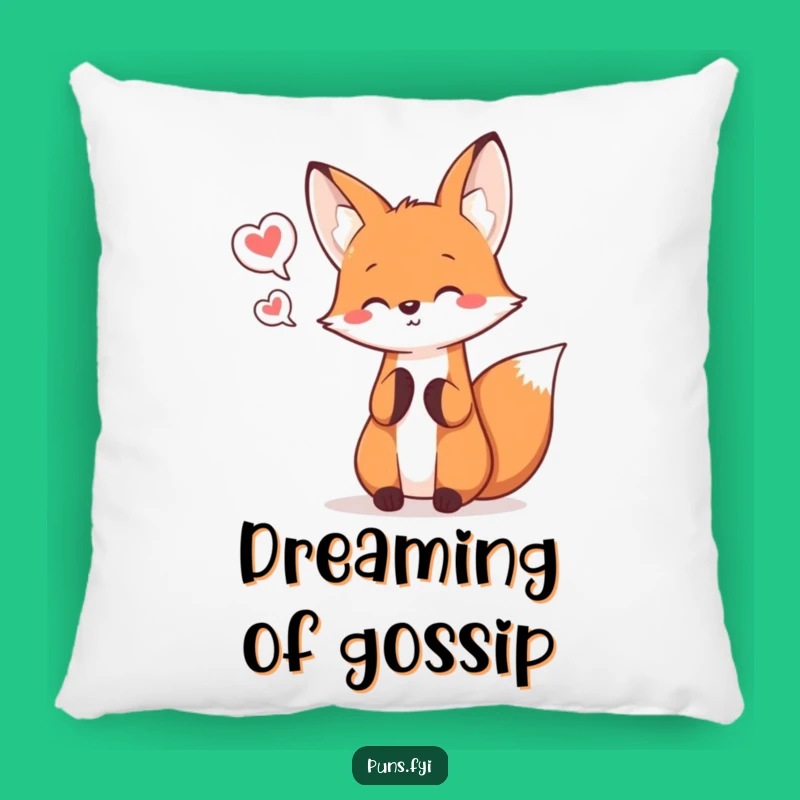 Funny Kawaii Fox Juggling Pillow - Cozy Chatty Comfort Gift