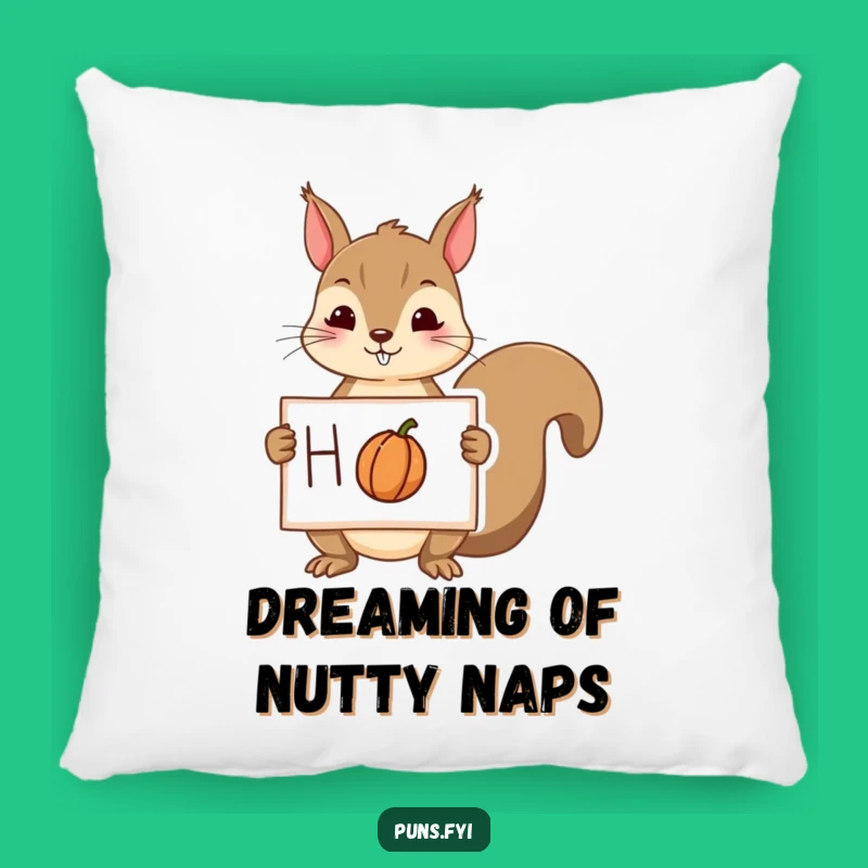 Funny Squirrel Nut Pillow - Cozy Cushion, Adorable Throw Pillow Gift