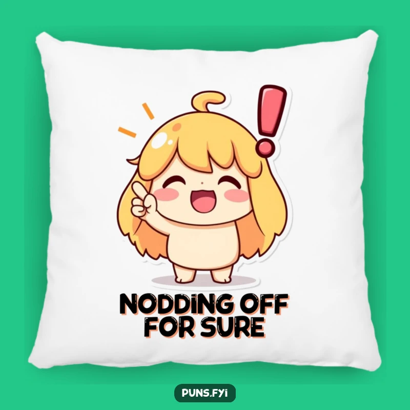 Funny Agreement Nodding Pillow: Character Agrees, Cozy Affirmation