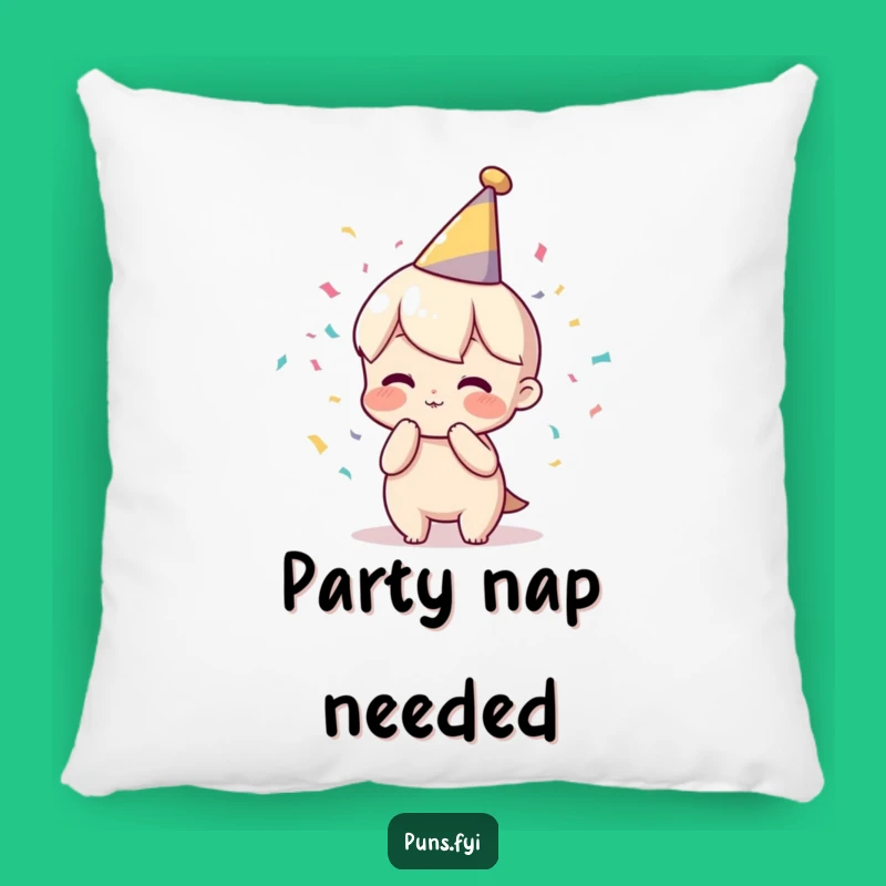 Funny Party Hat Pillow: Cozy & Hilarious Festive Accent Decor