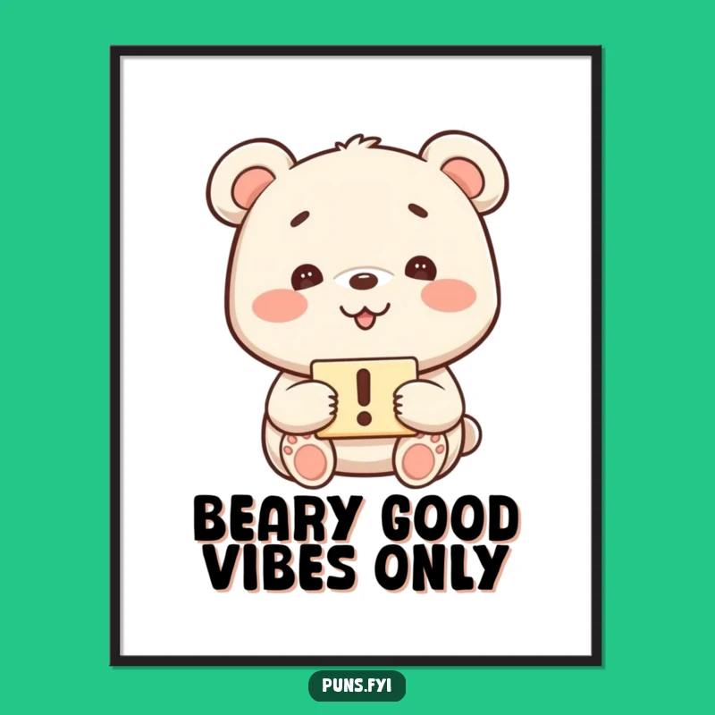 Funny Kawaii Bear Print - Instant Playful Decor!