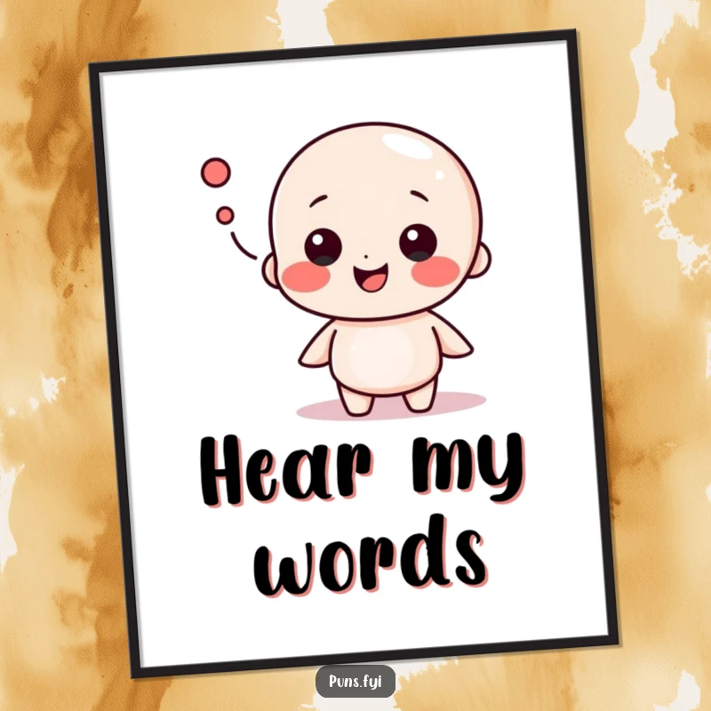 Funny digital art print of a playful speech bubble character in a lively conversation, symbolizing communication and humor, a perfect funny gift.