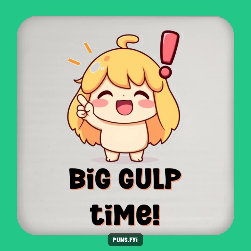 Funny Agreement Nodding Coaster: Character Agrees, Surfaces with Affirmation