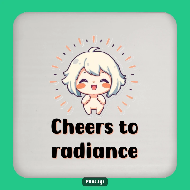 Funny Joy Radiating Coaster: Happy Character, Surfaces with Smiles
