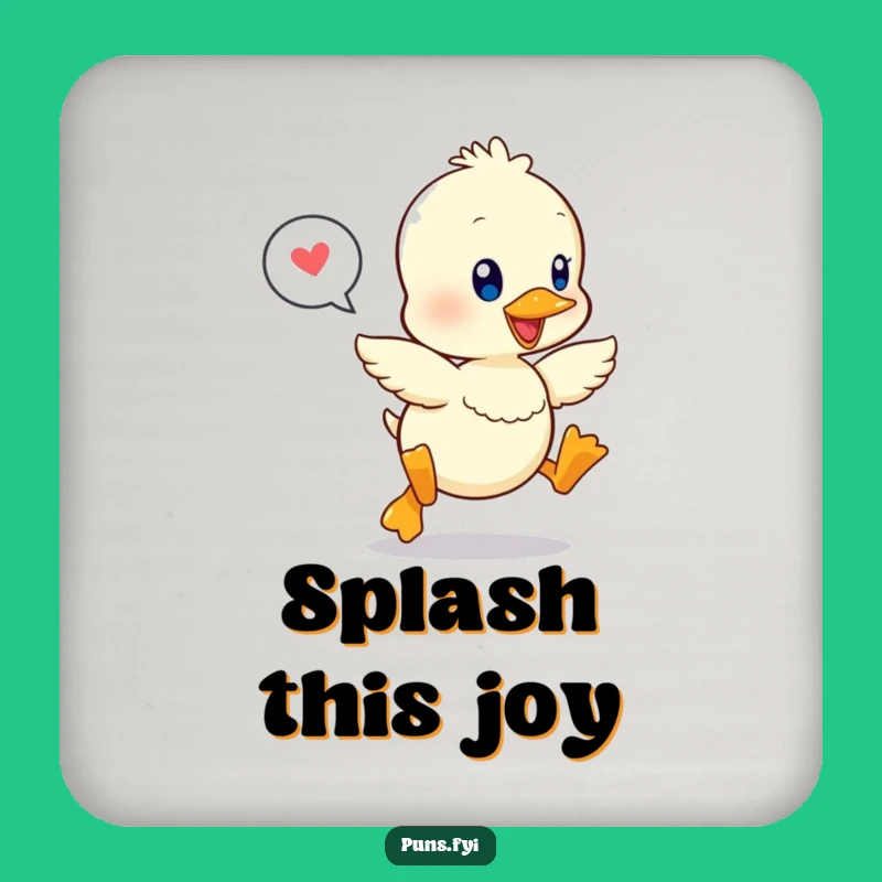 Funny Happy Duckling Coaster: Protect Surfaces with This Cute Kawaii Art