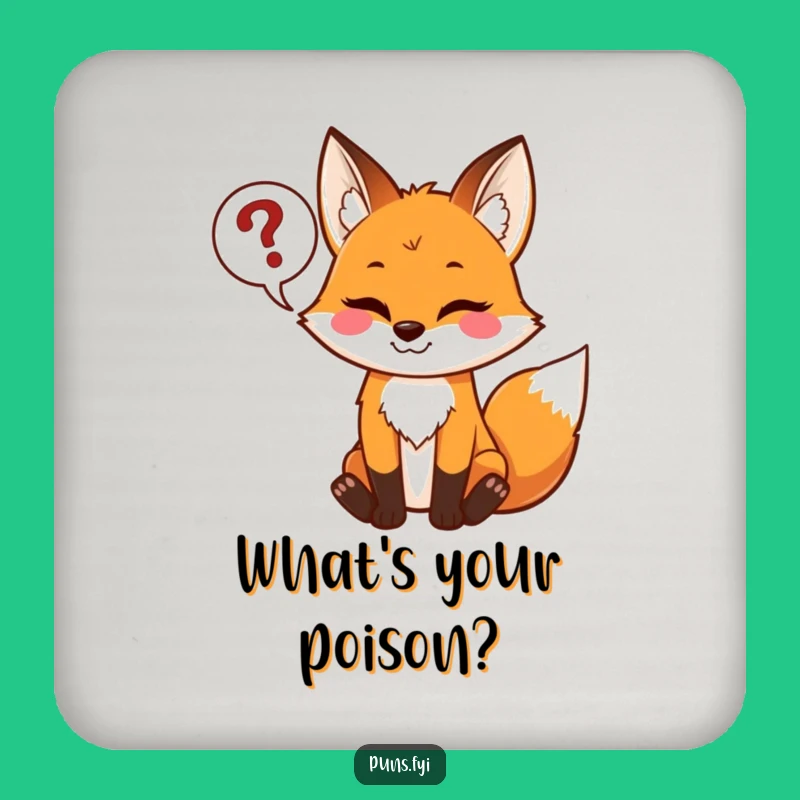 Funny Mischievous Fox Coasters: Protect Surfaces with Quirky Charm