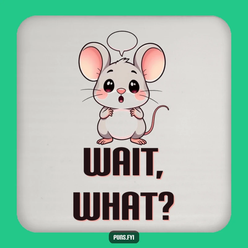 Funny Surprise Mouse Coaster: Protect Your Surfaces with This Cute Kawaii Art