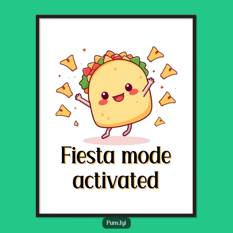 Funny Taco Dance Poster: Bring Fiesta Energy and Hilarious Vibes to Any Room!