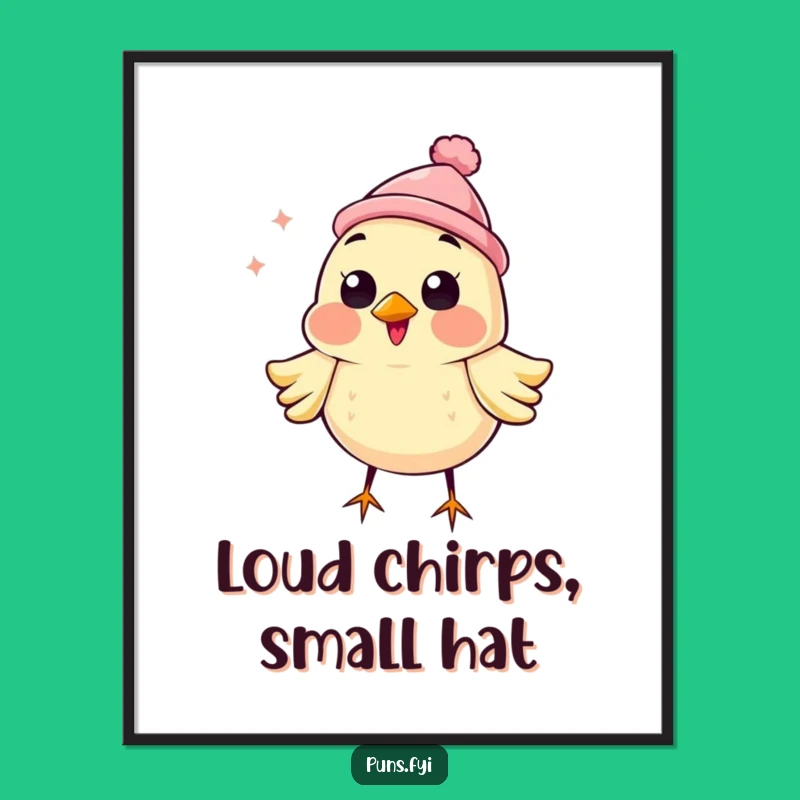 Funny Bird Hat Poster: Wall Art for a Cheerful and Energetic Space