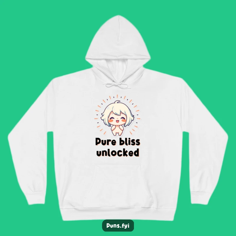 Cozy Funny Joy Radiating Hoodie: Happy Character, Warm Euphoria Wear