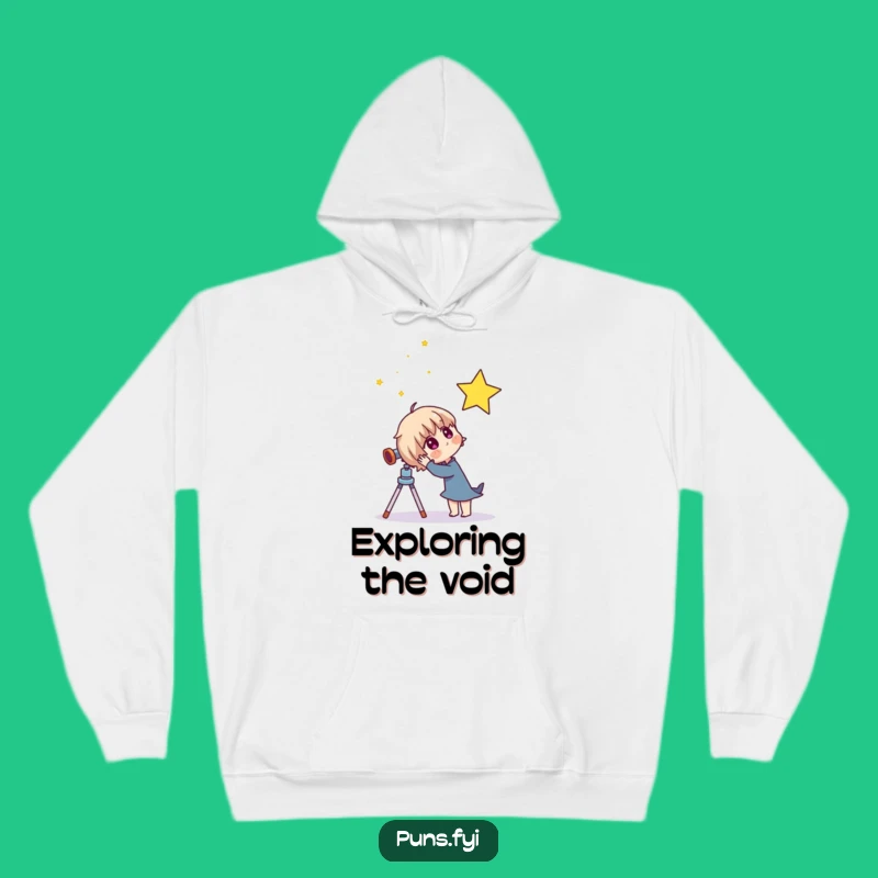 Cozy Funny Telescope Character Hoodie - Warm and Whimsical Funny Gift Idea