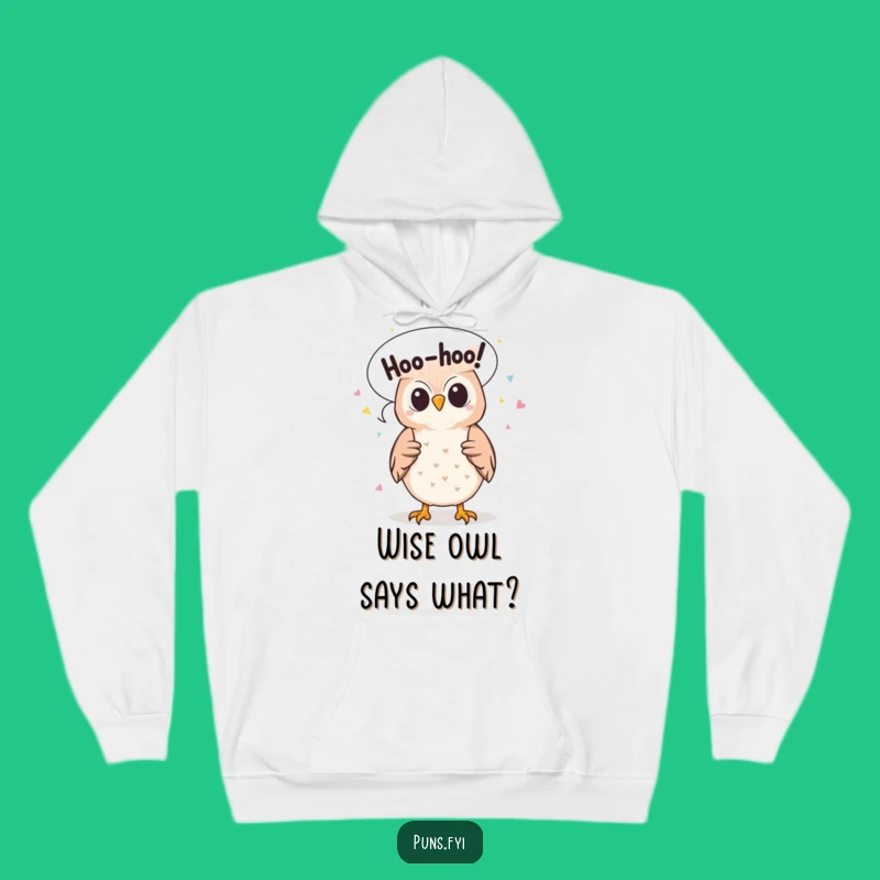 Funny Owl Hoo-hoo Confetti Hoodie: Cozy Cartoon Bird Sweatshirt, Funny Gift
