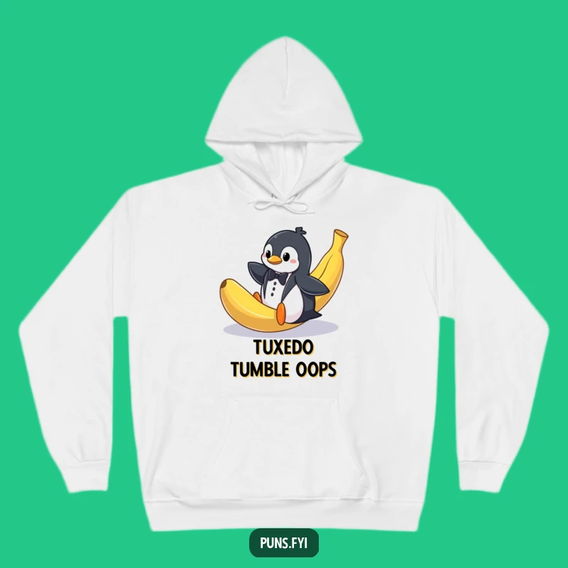 Funny Penguin Tuxedo Slip Hoodie: Cozy Up with Comedic Charm and Warmth!