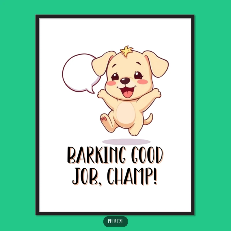 Puppy's Joyful Bounce: Free Printable Wall Art Downloadable Decor