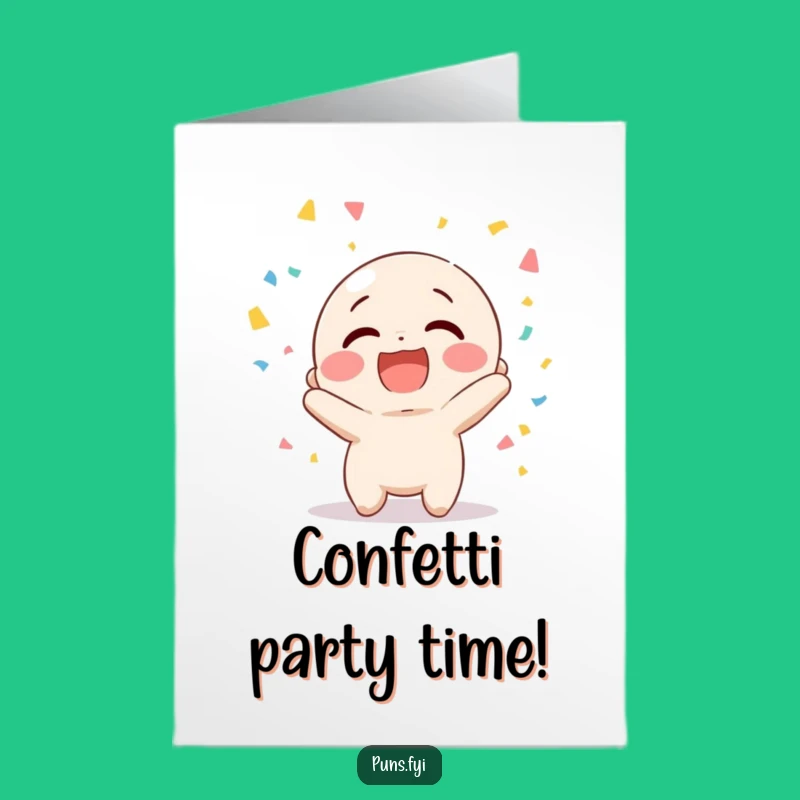 Free Printable Birthday Card: Giggling Confetti Fun, Party Animal, Funny Downloadable