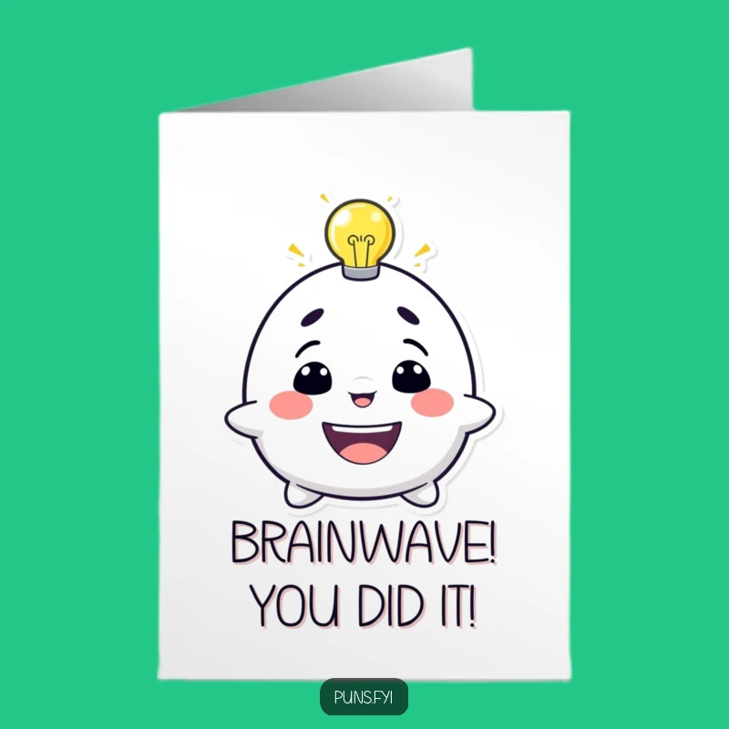 Free Printable Congrats Card: Lightbulb Moment Funny Downloadable Gift