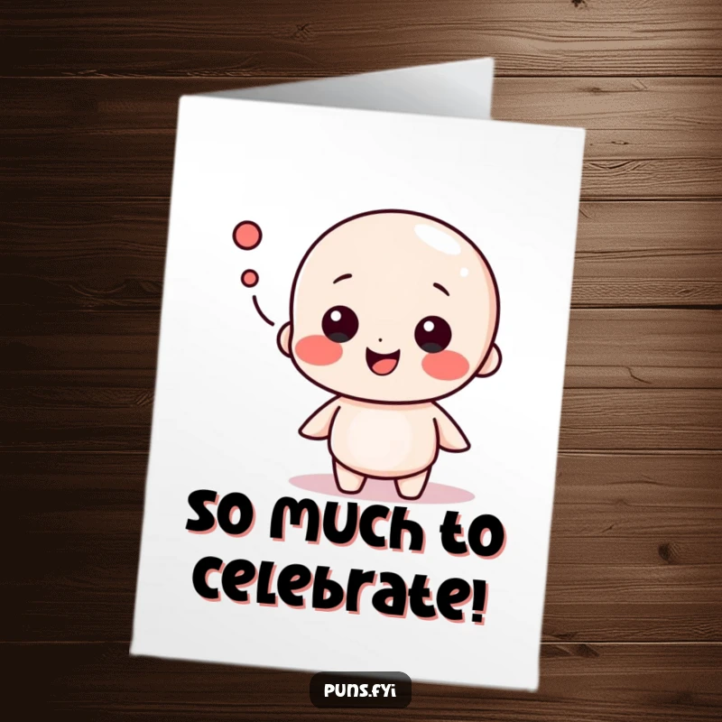Funny Free Printable Congratulations Card: Speech bubble character excitedly communicating cheerful congratulations and good news.