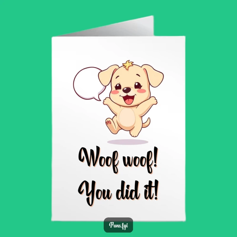 Puppy Congrats Card: Free Printable Excitement Downloadable Gift