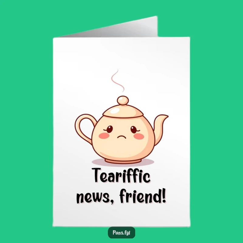 Free Printable Congrats Card: Confused Teapot Wonder! Funny Downloadable Gift for New Beginnings