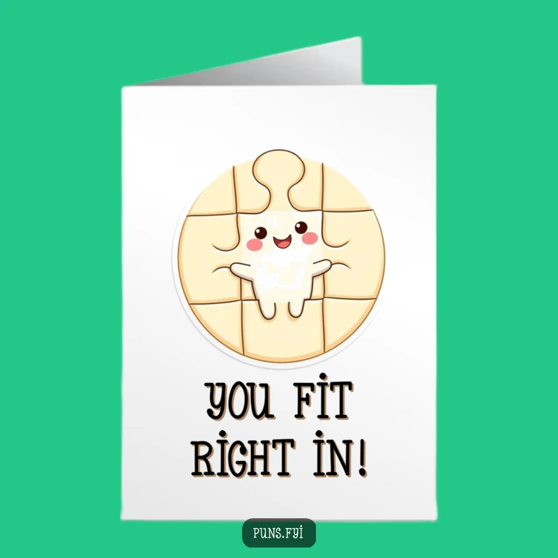 Free Printable Congrats Card: Funny Puzzle Piece Fit, Downloadable Achievement Greeting