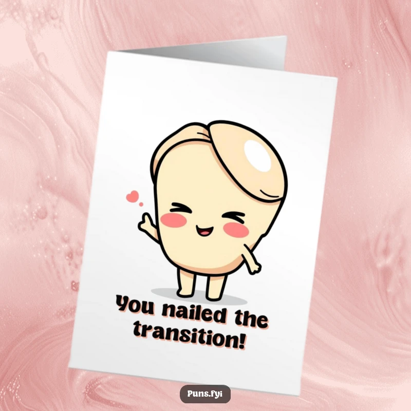 Funny Free Printable Congratulations Card: Witty semicolon winking, humorously linking achievements with a clever, knowing expression