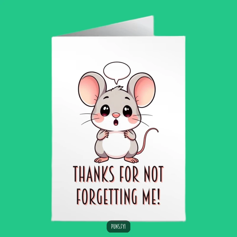 Free Printable Thank You Card: Funny Kawaii Mouse Surprise! Downloadable DIY Gift