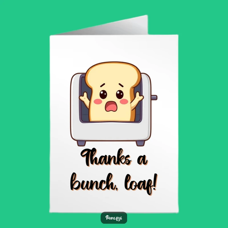 Free Printable Thank You Card: Funny Toast and Toaster Humor, Downloadable Gift