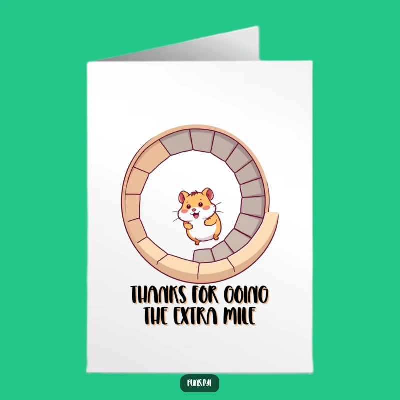 Free Printable Hamster Thank You Card: Speedy Thanks Downloadable Gift