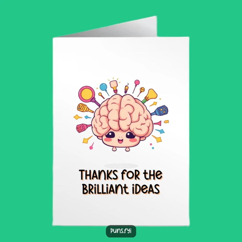 Free Printable Thank You Card: Brain Burst Thanks, Downloadable Gift