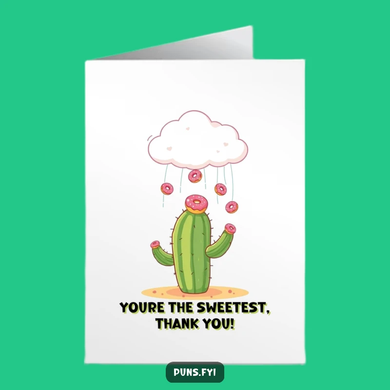 Free Printable Thank You Card: Donut Rain Thanks! Funny Downloadable Appreciation Gift