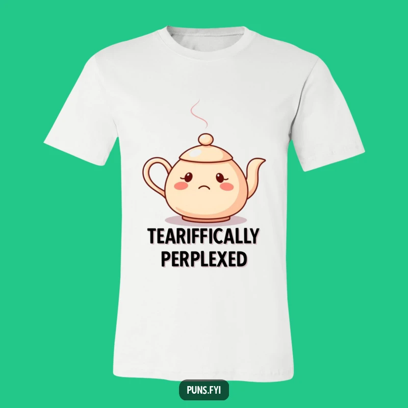 Funny Confused Teapot T-Shirt: Wear Your Puzzled Thoughts with Hilarious Style!