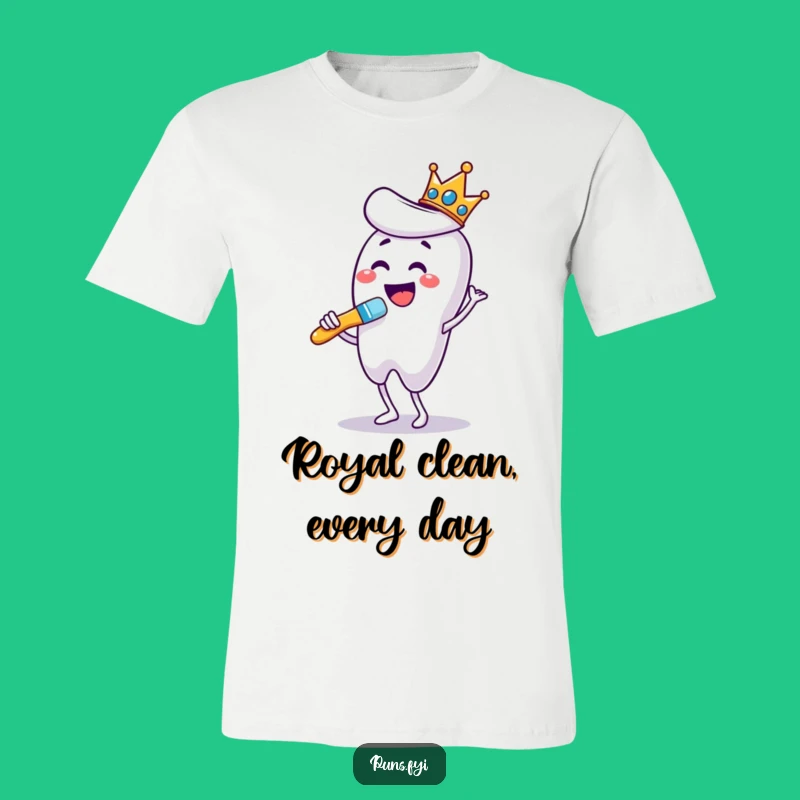 Funny Dancing Toothbrush T-Shirt: Wear Your Royal Smile with Hilarious Style!