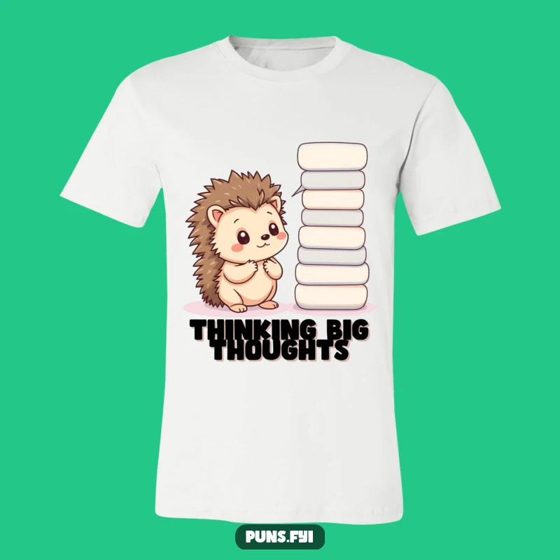 Funny Thoughtful Hedgehog T-Shirt: Wear Your Wisdom with This Kawaii Tee!