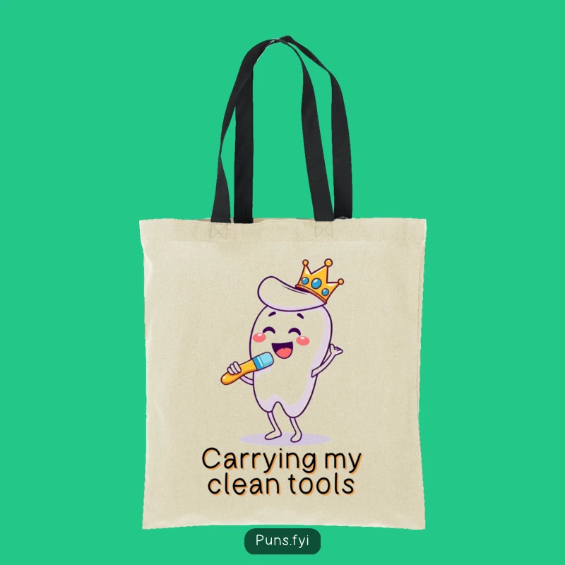 Funny Dancing Toothbrush Tote Bag: Carry Your Sparkle and Smiles in Style!
