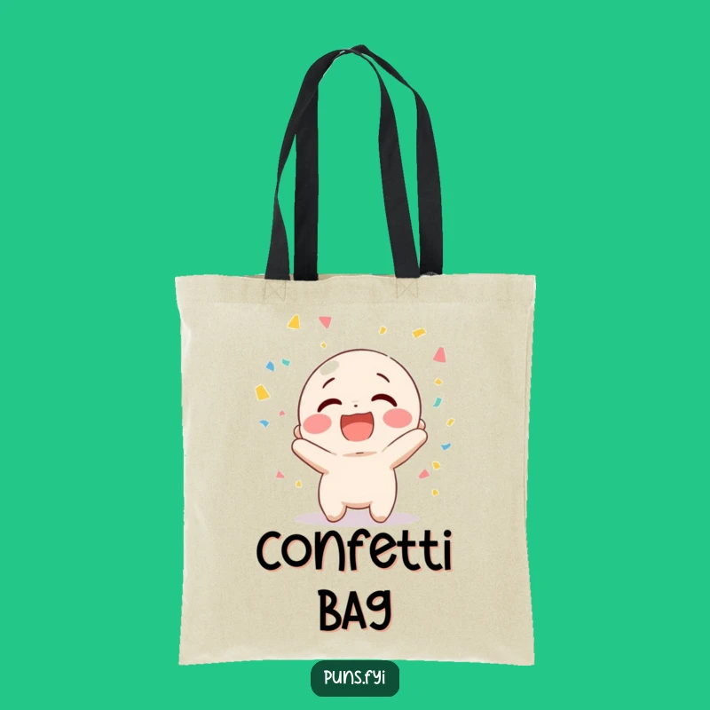 Funny Confetti Character Tote Bag - Hilarious Carry-All for Festivities