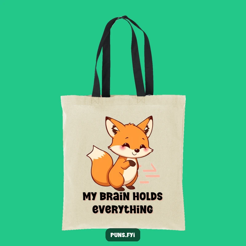 Funny Fox Tote Bag: Clever Maze Pointer for an Everyday Funny Gift